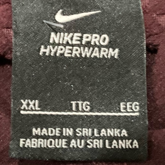 Nike Pro Hyperwarm Burgundy Hoodie - Picture 3 of 4